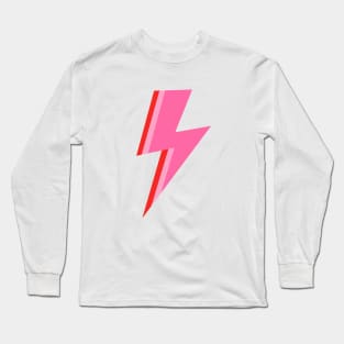 Pink and Red Striped Lightning Strike Long Sleeve T-Shirt